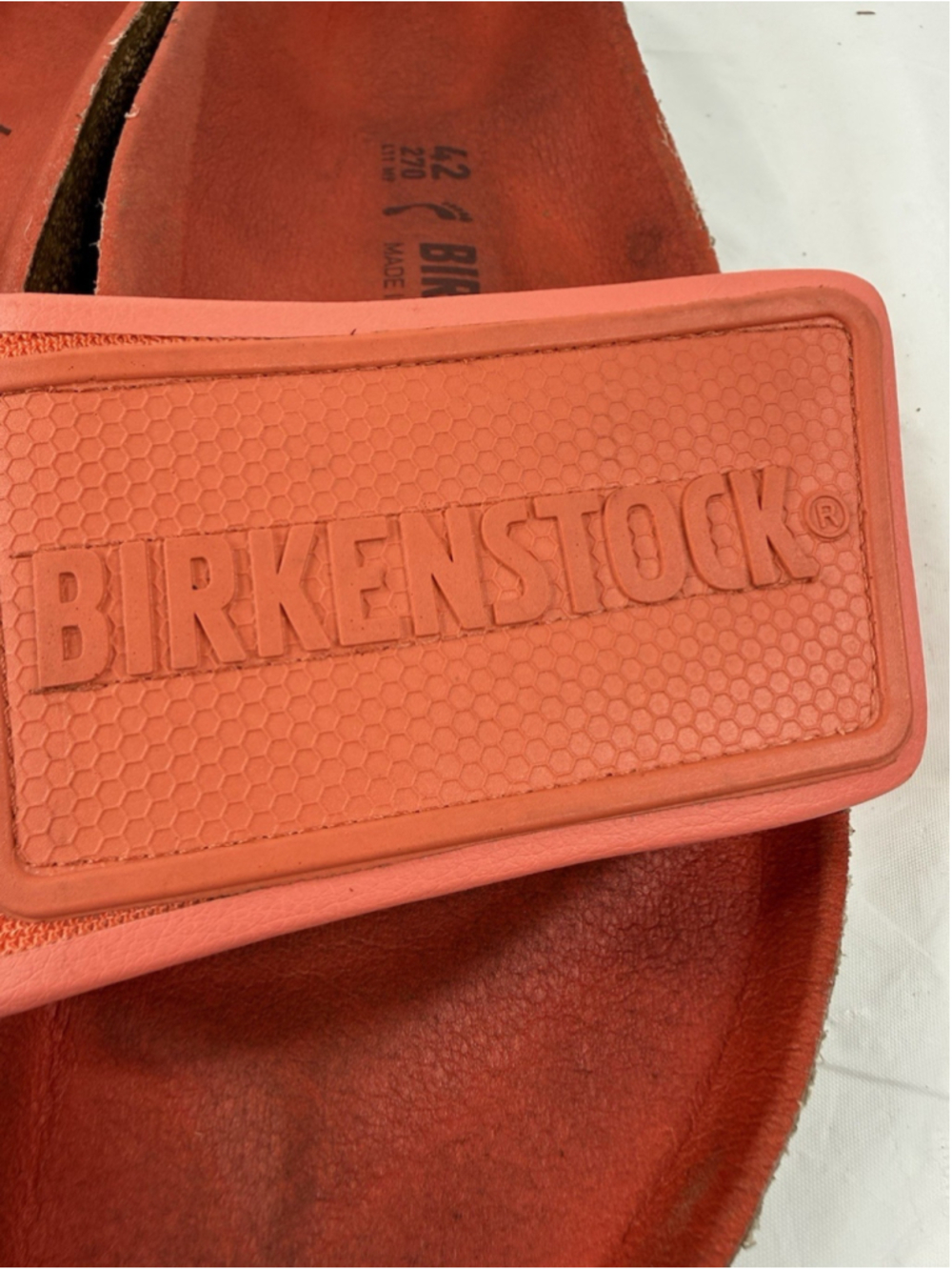 Birkenstock Tema One Strap Coral Women Sandals Sz 42 - Picture 10 of 15